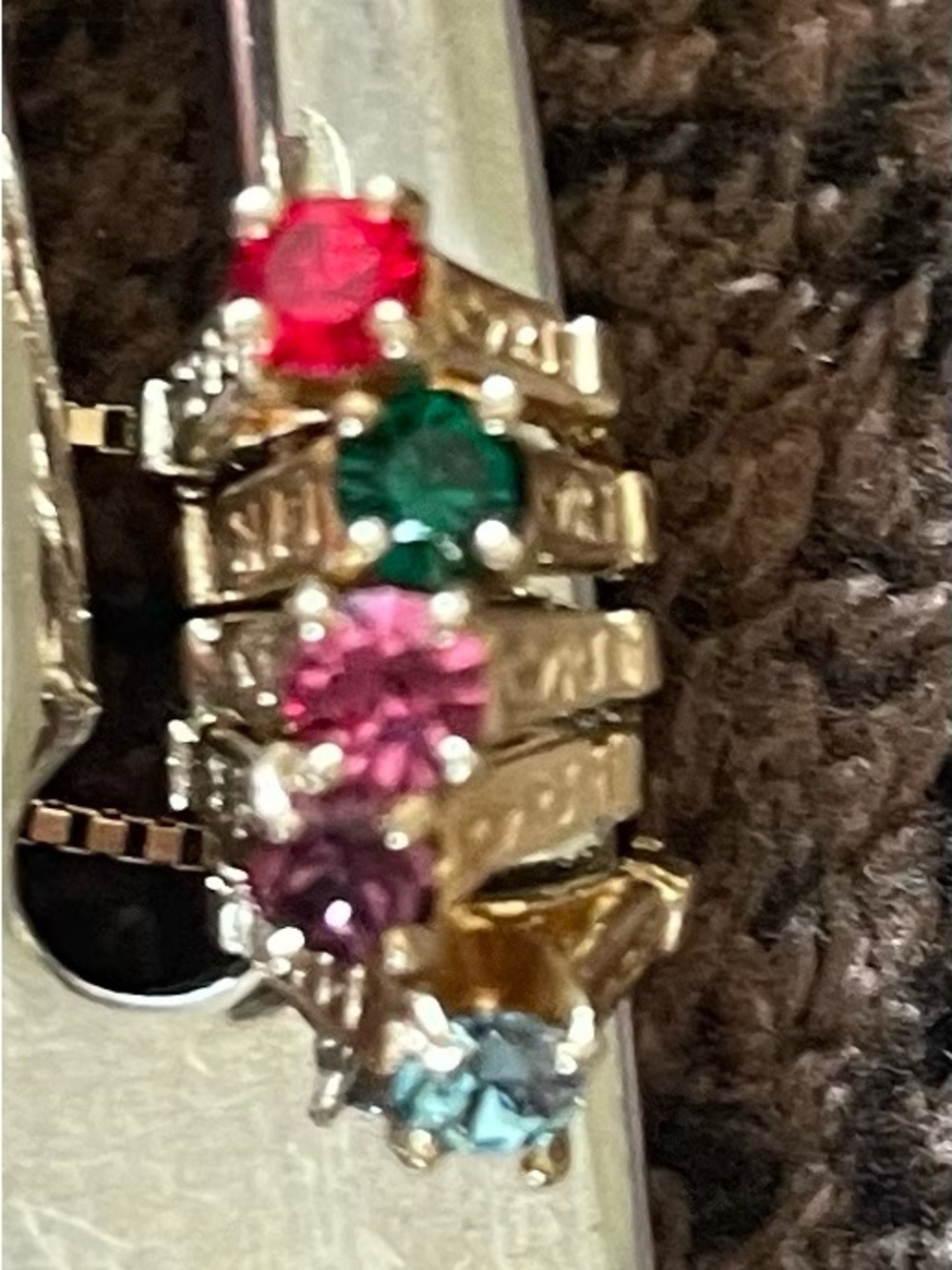 Beautiful 14K Birthstone Ring Gem Necklace - Picture 5 of 9